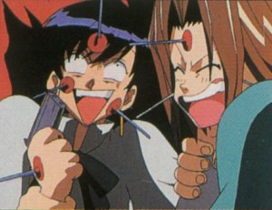 Milly and Meryl freaking out.